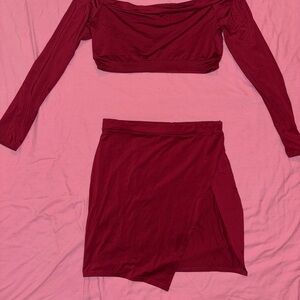 Elegant Red Women's Skirt